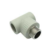 Тройник комбинированный 40 х 1/2" (НР) ПП (PP-R100) серый HEISSKRAFT